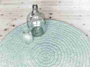 90 cm ze sznurka rabarbar handmade dywan, sznurek, bawełniany