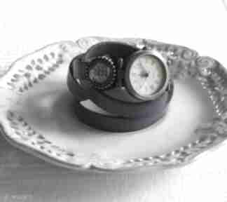 vintage z grafiką skórzany chabrowy zegarki malowanaskrzynia biżuteria, zegarek, bransoletka