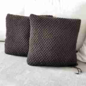 Poszewki na poduszkę ręcznie robione drutach, handmadem komplet 4 poduszki aleksandrab