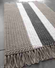 Sznurkowy dywan z frędzlami na indywidualne zamówienie ręczne sploty ze sznurka, szydełku
