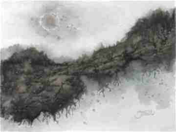 Emocje akwarela, 32x24 cm joannatkrol krajobraz, pejzaż, abstrakcja, natura, słońce