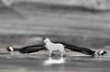 Berneński pies pasterski - bransoletka, srebro pasja i pedzlem