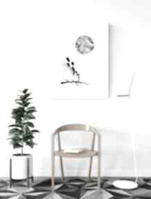 Grafika 40x50 cm wykonana ręcznie 3459518 art krystyna siwek obraz do salonu, czarno biała