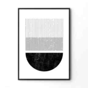Plakat obraz black line #2 B2 - 50x70 cm hogstudio plakaty, mieszkanie, ozdoba