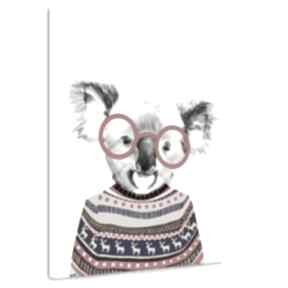 Obraz na płótnie - 60x80cm koala wysyłka w 24h 02174 ludesign gallery, hipster, sweter