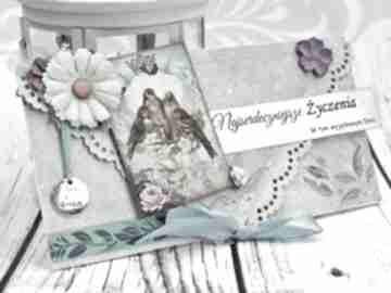 Uniwersalna kopertówka - ptasie trele scrapbooking shiraja urodziny, imieniny, prezent, ptaki