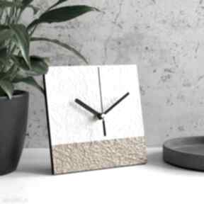 Nowoczesny geometryczny zegar zegary studio blureco dekoracyjny stojący, jasny do salonu