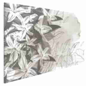 Obraz na płótnie - kwiaty liście 120x80 cm 52101 vaku dsgn, natura, rośliny, kobiecy