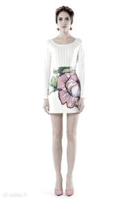 Rozalia - spódnica mini z printem milita nikonorov kwiat, wiosna, lato