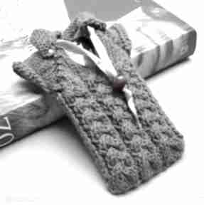 Etui sweterek na smartfona dziane, smartfon, telefon, wełna