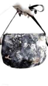Listonoszka marmur torebki hexalove poręczna, wygodna, pojemna, unikat, na co dzień