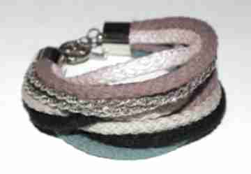 Kolorowa bransoletka ze sznurków bawełnianych mania design, sznurki