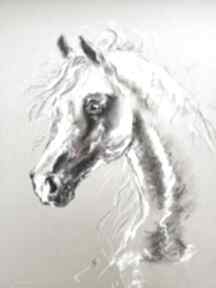 pastela pracownia kotelek obrazy, koń arabski, konie, obraz, grafika konia