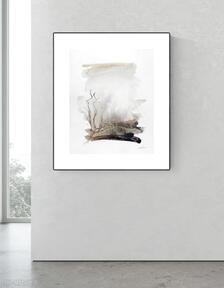 Grafika 40x50 cm wykonana ręcznie, 3245218 art krystyna siwek obraz do salonu, czarno biała