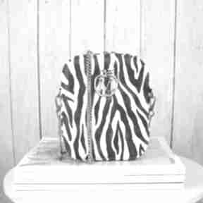 pionowa na zebra animal print manzana, torebka, listonoszka, pudełeczko, kopertówka