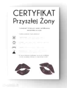 Certyfikat przyszłej żony ślub life fetish design, wieczórpanieński, panieński, pamiątka