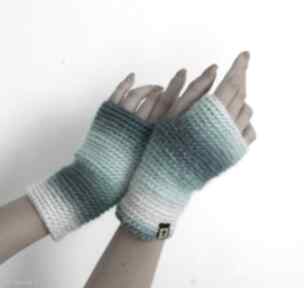 Morskie mitenki rękawiczki barska, cieniowane - na jesień, ręce, prezent