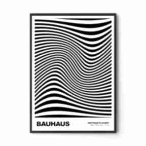 Plakat bauhaus v2 - format A4 plakaty hogstudio, geometria, geometryczny, czarno biały