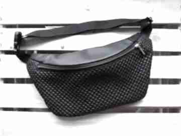 Torebka biodrowa nerka czarna pikowana catoo accessories, duża - z kieszonka
