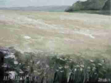 Obraz na płótnie - łąka 40x30 cm paulina lebida, natura, abstrakcja, akryl