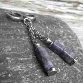Kolczyki srebrne z lapisem lazuli treendy metaloplastyka, srebro oksydowane, lapis, prezent