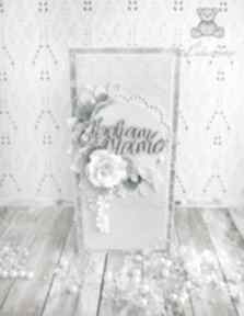 Kartka urodzinowa, imieninowa, prezent dla mamy "mint mood" gotowa scrapbooking lulaczkowo