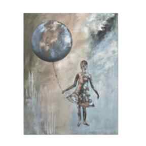 Balloon stories 1, obraz ręcznie malowany aleksandrab, postać