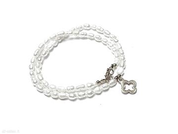 Pearls white perły naturalne vol choker słodkowodne stal