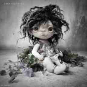 w fioletach artystyczna lalka dekoracje e piet dziewczynka, kolekcjonerska, szmacianka, ręcznie