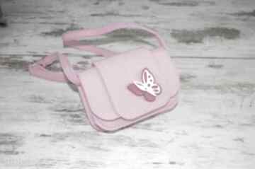 Różowa filcowa torebka z motylkiem dla dziecka etoi design dziecko, prezent, motylek
