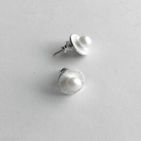 Okrąg kolczyki katarzyna kaminska perła, srebro