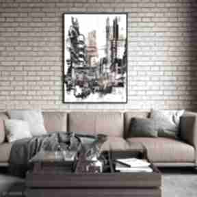 Plakat town abstrakcja - format 70x100 cm plakaty hogstudio, kolorowy do salonu, domu