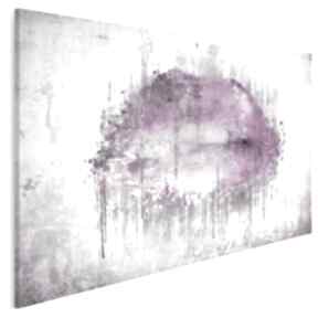 Obraz na płótnie - abstrakcja usta fioletowy 120x80 cm 23102 vaku dsgn, nowoczesny, loft