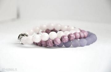 Bracelet by sis: elegancka bransoletka z jasno różowych kamieni półszlachetnych kamienie