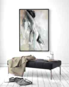 Akt - 100x70 galeria alina louka obrazy kobiece, obraz, duży grafika kobieta