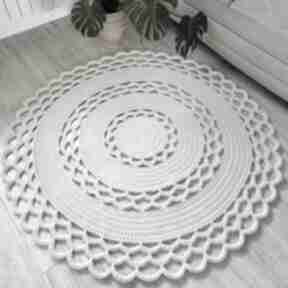 Dywan szydełkowy ze sznurka bawełnianego 150cm misz masz dorota - do salonu, okrągły, boho