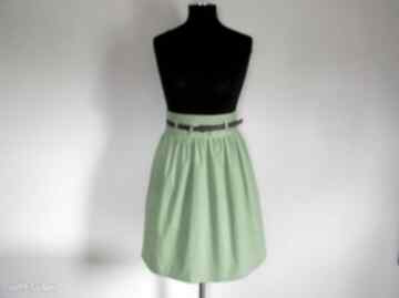 Green skirt 38 40 spódnice paweł kuzik, zieleń, bawełna, wiosna, lato