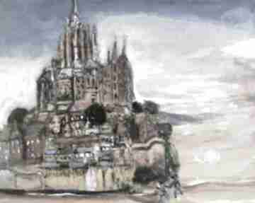 Mont saint michel krystyna mosciszko francja, zamek, krajobraz, architektura, natura