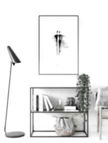 Obraz 50x70 cm wykonany ręcznie, 3285605 art krystyna siwek do salonu, grafika czarno biała