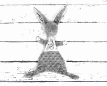 Luluś królik - dla niemowląt nietoperze wampirki szare maskotki nuvaart, zabawka szmatka