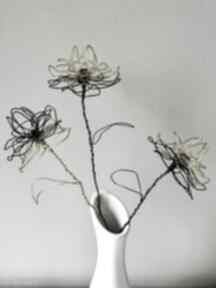 Bukiet kwiatów z drutu, sztuczne kwiaty dla domu dekoracje wire art z kwiatowe, wystrój