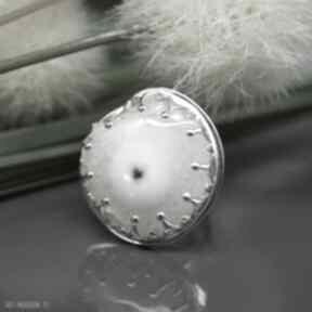 Kwarc solarny w koronie - pierścionek "prim" branicka art, duży, srebrny, regulowany