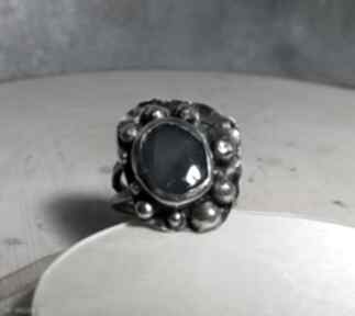 Srebrny z argentum vita szafir, z rękodzieło, pierścień, pierścionek z szafirem, biżuteria