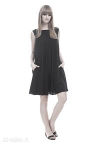 Sukienka tahira - czarna paweł kuzik moda