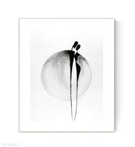 Grafika 40x50 cm wykonana ręcznie 3497106 art krystyna siwek obraz do salonu, czarno biała