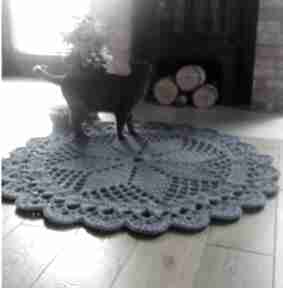 Dywan dace 120 cm arte dania, ze sznurka, z bawełny, okrągły, mandala lace