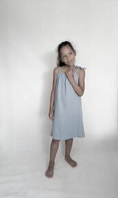 Sukienka letnia dla dziewczynki muślinowa niebieska ketu style z muślinu, na lato
