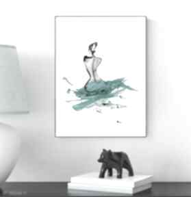 Grafika A4 malowana ręcznie, minimalizm, abstrakcja czarno biała, ilustracja, obraz dom art