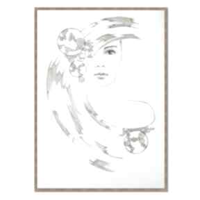 Eterna III, kobieta, rysunek, grafika, obraz ręcznie malowany aleksandrab, abstrakcja