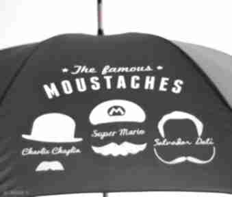 Famous moustaches grey plufpluf parasol, parasole, parasolki, prezent, design